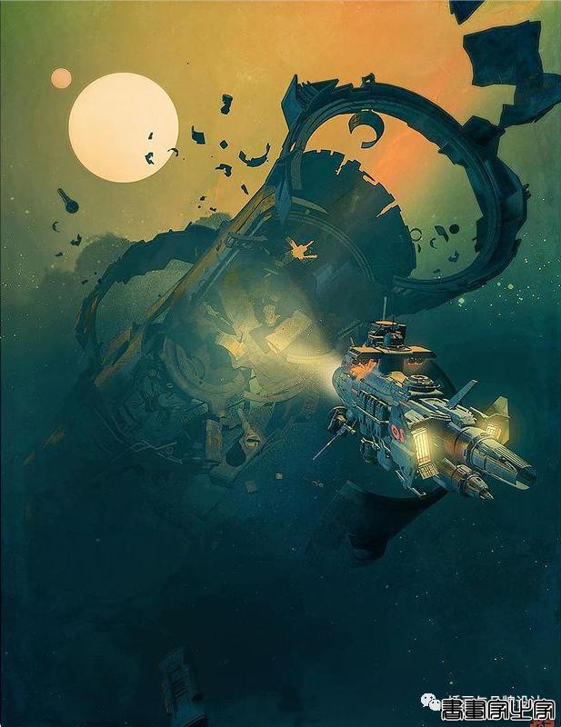 插画丨老派科幻元素的场景插画，色彩与想象力的碰撞太棒了-57.jpg