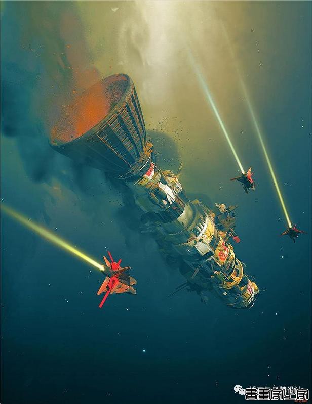 插画丨老派科幻元素的场景插画，色彩与想象力的碰撞太棒了-56.jpg
