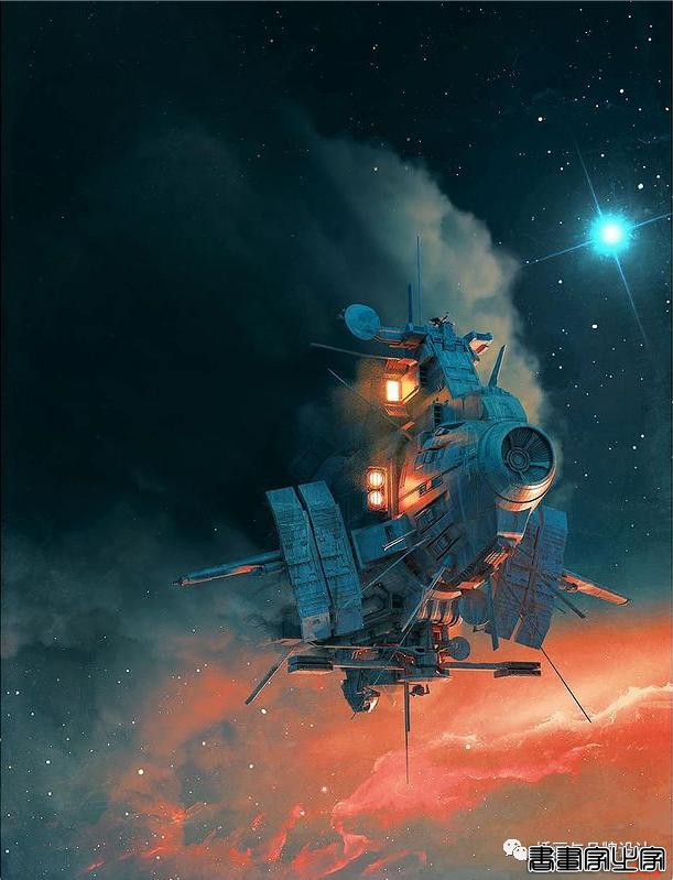 插画丨老派科幻元素的场景插画，色彩与想象力的碰撞太棒了-58.jpg
