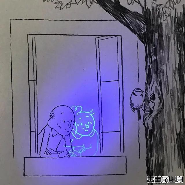 11组简单的插画，开关灯前后出现不同画面，让人感到心酸-4.jpg