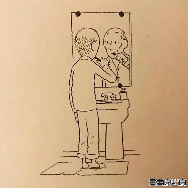 11组简单的插画，开关灯前后出现不同画面，让人感到心酸-5.jpg