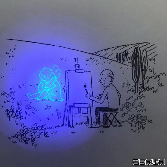 11组简单的插画，开关灯前后出现不同画面，让人感到心酸-12.jpg