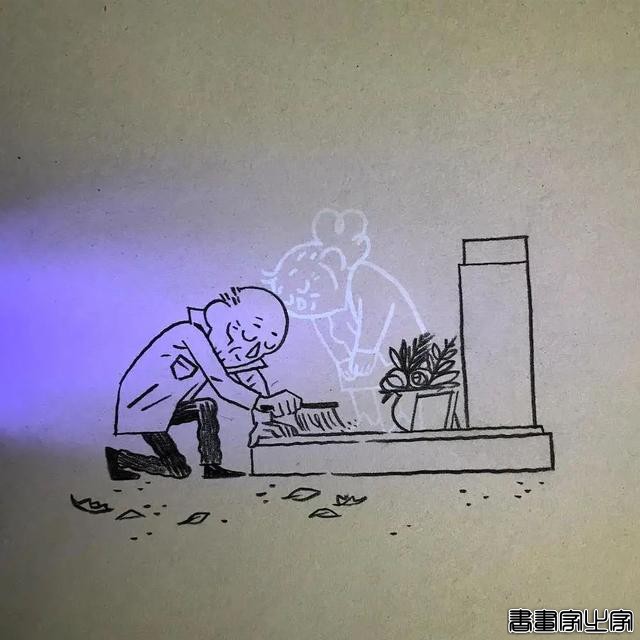 11组简单的插画，开关灯前后出现不同画面，让人感到心酸-18.jpg