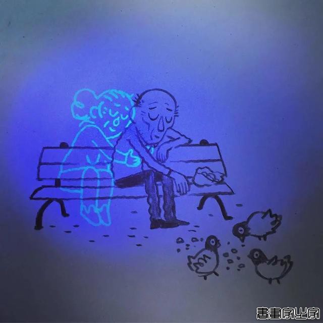 11组简单的插画，开关灯前后出现不同画面，让人感到心酸-20.jpg