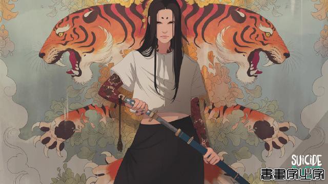 线稿犀利，日式风格插画，挪威画家Mona Finden-4.jpg