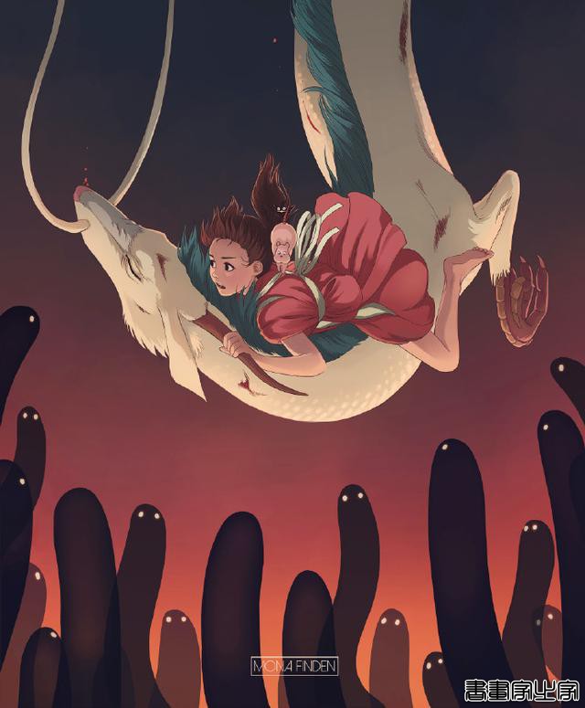 线稿犀利，日式风格插画，挪威画家Mona Finden-9.jpg