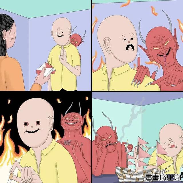 15组关于日常生活的荒诞插画，让人发笑的同时，也让人陷入沉思-9.jpg