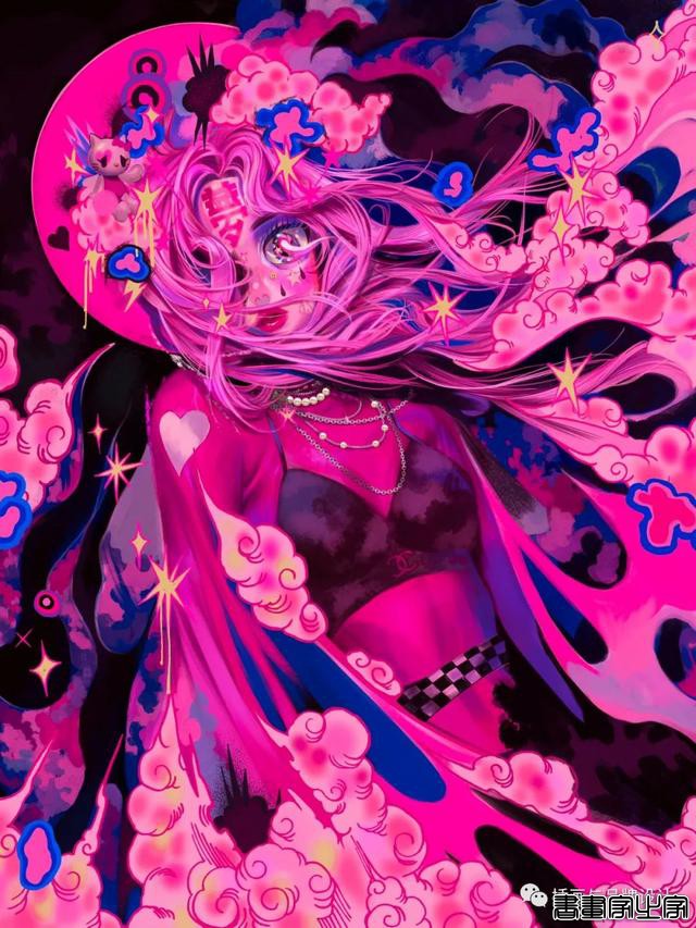 插画丨少女眼中的星河宇宙，超写实的酷少女插画-10.jpg