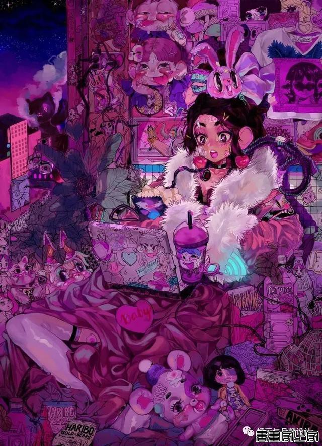 插画丨少女眼中的星河宇宙，超写实的酷少女插画-9.jpg