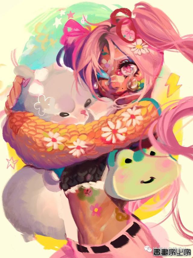 插画丨少女眼中的星河宇宙，超写实的酷少女插画-17.jpg