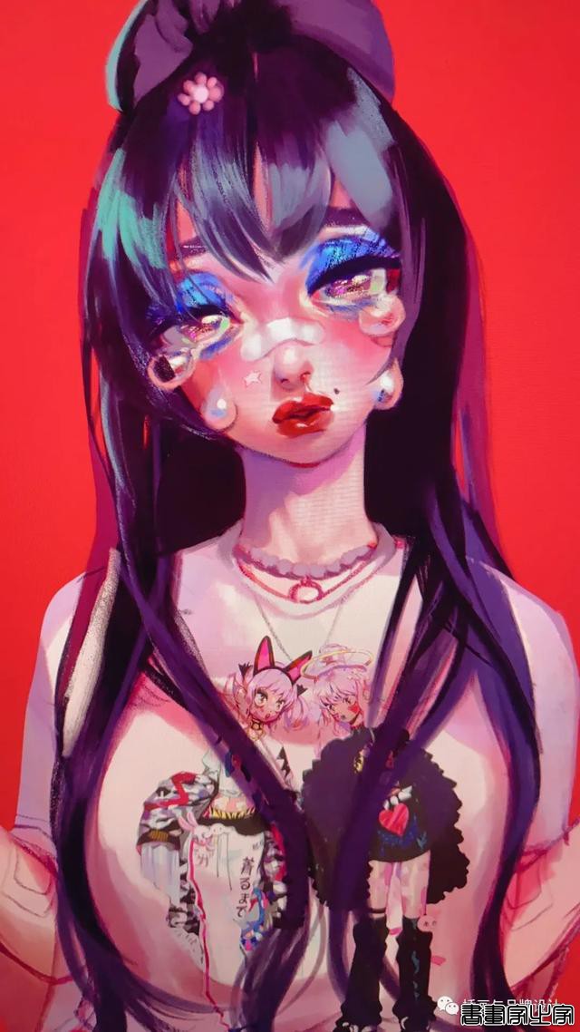 插画丨少女眼中的星河宇宙，超写实的酷少女插画-21.jpg