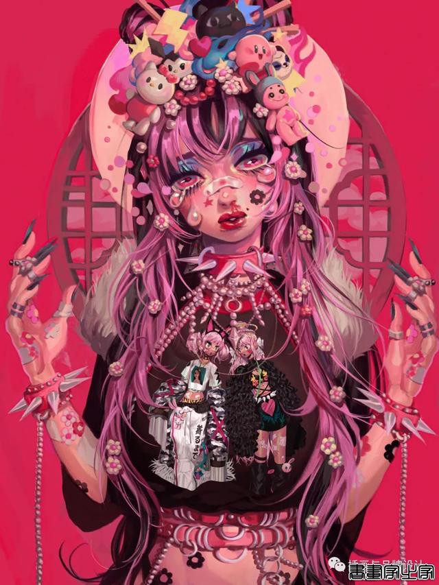 插画丨少女眼中的星河宇宙，超写实的酷少女插画-22.jpg