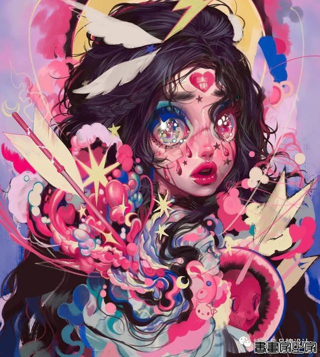 插画丨少女眼中的星河宇宙，超写实的酷少女插画-35.jpg