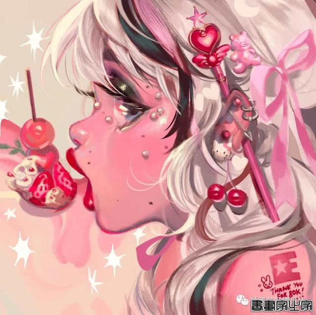 插画丨少女眼中的星河宇宙，超写实的酷少女插画-36.jpg