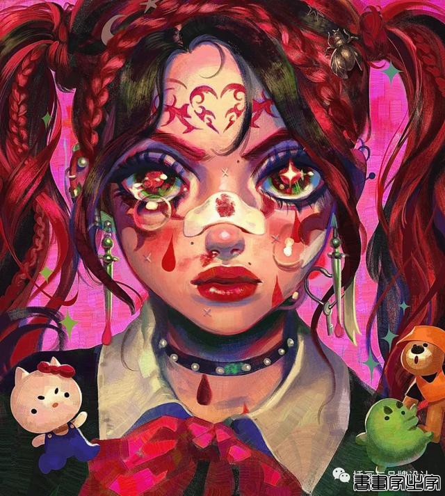 插画丨少女眼中的星河宇宙，超写实的酷少女插画-40.jpg