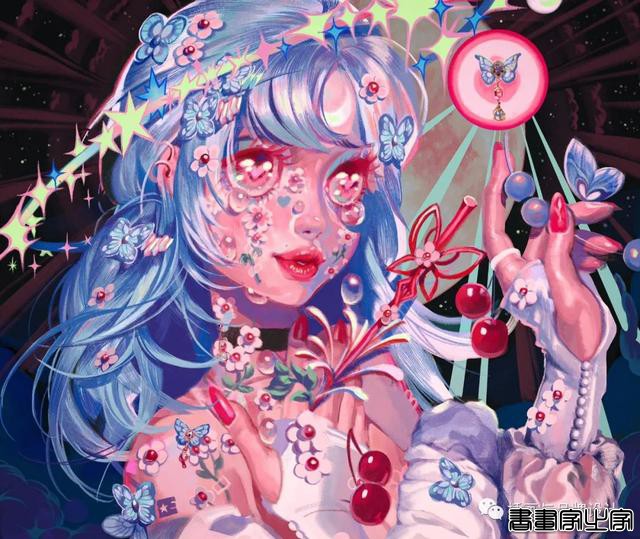 插画丨少女眼中的星河宇宙，超写实的酷少女插画-39.jpg