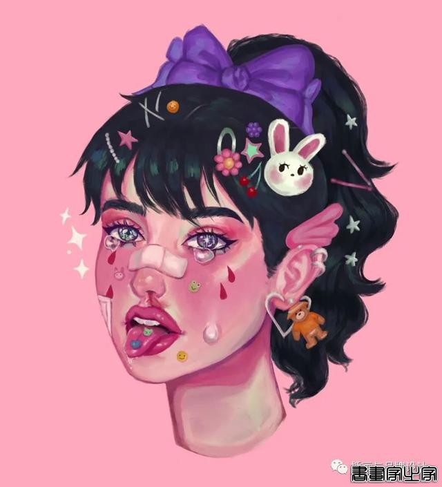插画丨少女眼中的星河宇宙，超写实的酷少女插画-48.jpg
