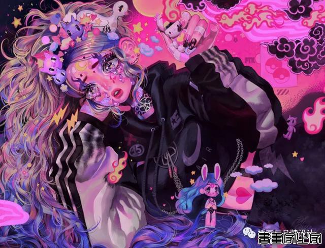 插画丨少女眼中的星河宇宙，超写实的酷少女插画-59.jpg
