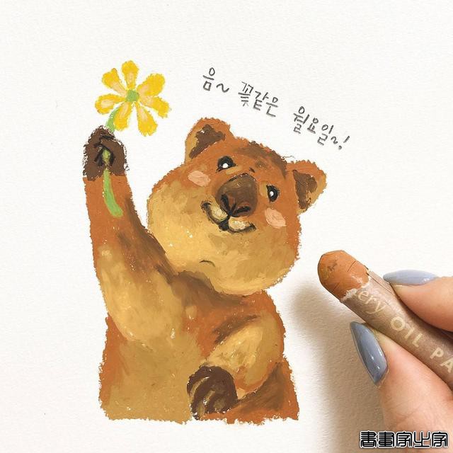 心都要被萌化了 油画棒也可以画出这么Q嫩的插画 爱了爱了-37.jpg