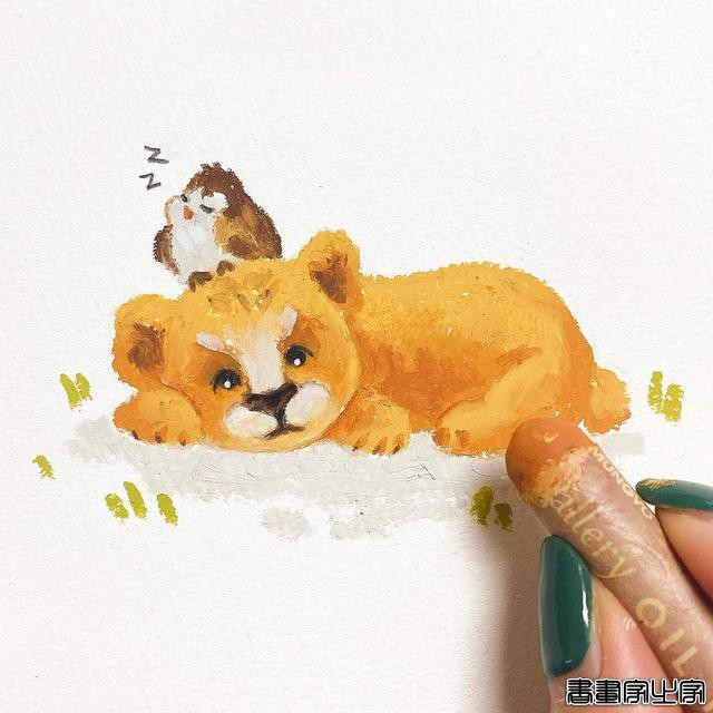 心都要被萌化了 油画棒也可以画出这么Q嫩的插画 爱了爱了-40.jpg