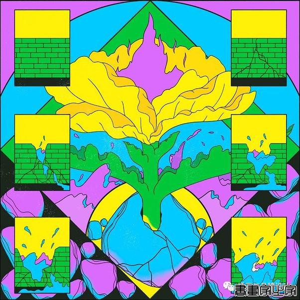 插画丨色彩碰撞下诞生的怪诞风插画，用三原色与黑色的百变搭配，造就神秘故事感-27.jpg