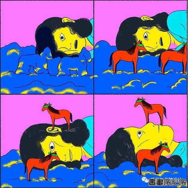 插画丨色彩碰撞下诞生的怪诞风插画，用三原色与黑色的百变搭配，造就神秘故事感-29.jpg