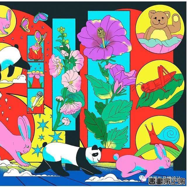 插画丨色彩碰撞下诞生的怪诞风插画，用三原色与黑色的百变搭配，造就神秘故事感-36.jpg