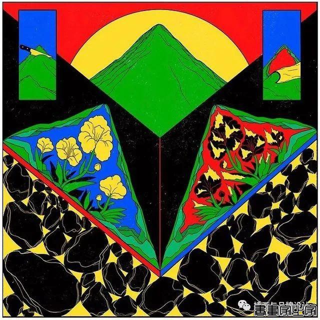 插画丨色彩碰撞下诞生的怪诞风插画，用三原色与黑色的百变搭配，造就神秘故事感-40.jpg