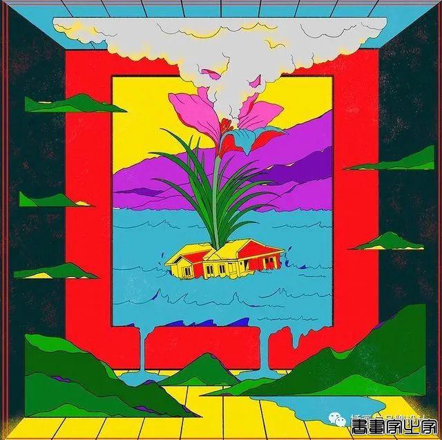 插画丨色彩碰撞下诞生的怪诞风插画，用三原色与黑色的百变搭配，造就神秘故事感-42.jpg
