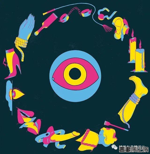 插画丨色彩碰撞下诞生的怪诞风插画，用三原色与黑色的百变搭配，造就神秘故事感-46.jpg