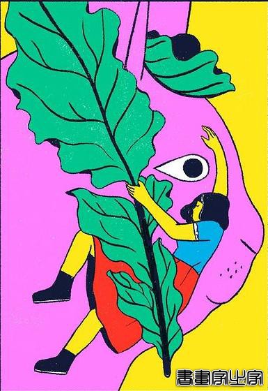 插画丨色彩碰撞下诞生的怪诞风插画，用三原色与黑色的百变搭配，造就神秘故事感-54.jpg