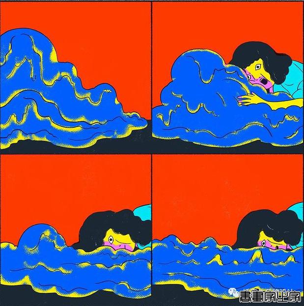 插画丨色彩碰撞下诞生的怪诞风插画，用三原色与黑色的百变搭配，造就神秘故事感-69.jpg