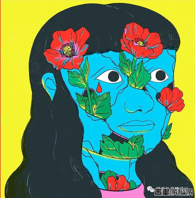 插画丨色彩碰撞下诞生的怪诞风插画，用三原色与黑色的百变搭配，造就神秘故事感-73.jpg