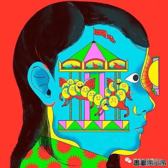 插画丨色彩碰撞下诞生的怪诞风插画，用三原色与黑色的百变搭配，造就神秘故事感-81.jpg