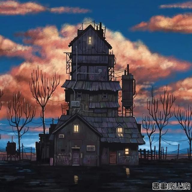 西班牙插画师，用简单的房屋绘制了别样的世界，充满了神秘感-4.jpg