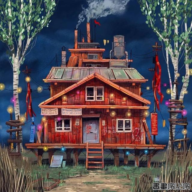 西班牙插画师，用简单的房屋绘制了别样的世界，充满了神秘感-8.jpg