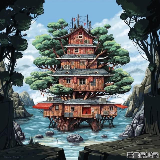 西班牙插画师，用简单的房屋绘制了别样的世界，充满了神秘感-7.jpg