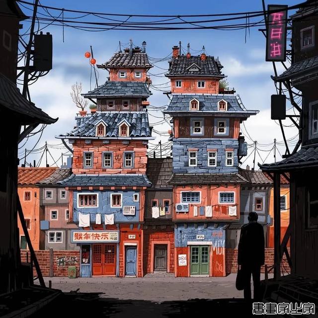 西班牙插画师，用简单的房屋绘制了别样的世界，充满了神秘感-10.jpg