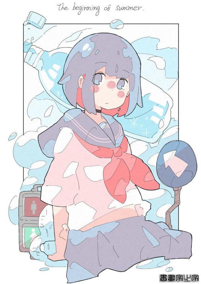 可爱到犯规的二次元插画，配色也太温柔了吧-4.jpg