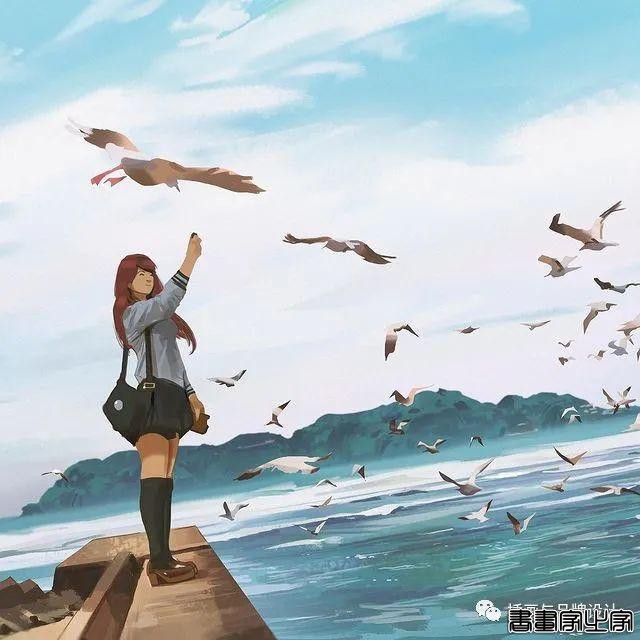 插画丨色彩超舒服的速涂作品，笔触干净光感十足，带着浓浓的夏日气息-14.jpg
