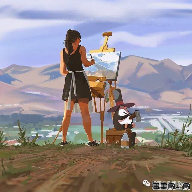 插画丨色彩超舒服的速涂作品，笔触干净光感十足，带着浓浓的夏日气息-11.jpg