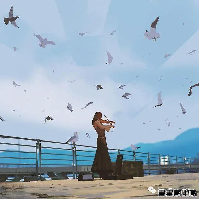 插画丨色彩超舒服的速涂作品，笔触干净光感十足，带着浓浓的夏日气息-10.jpg