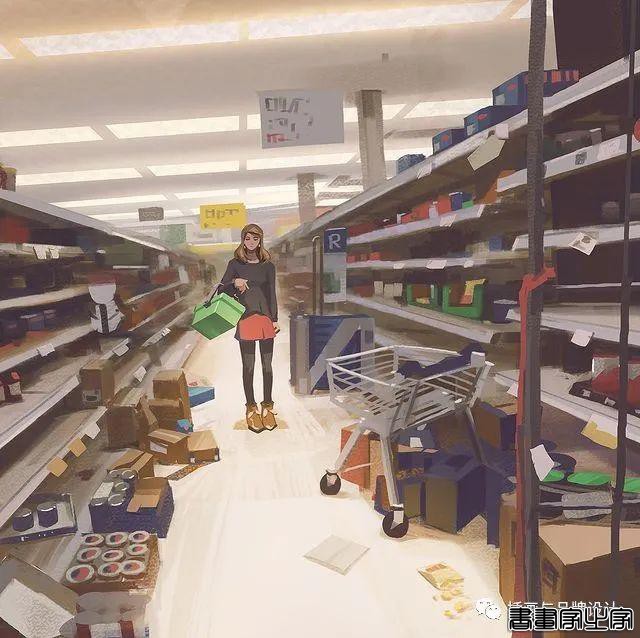 插画丨色彩超舒服的速涂作品，笔触干净光感十足，带着浓浓的夏日气息-26.jpg