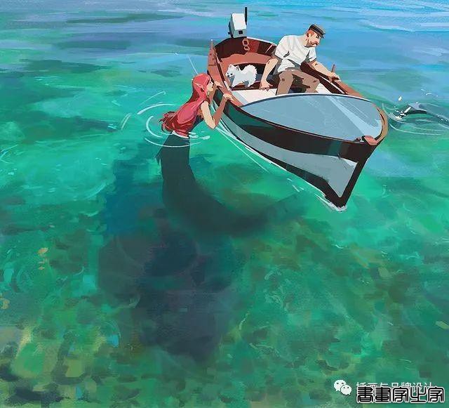插画丨色彩超舒服的速涂作品，笔触干净光感十足，带着浓浓的夏日气息-29.jpg