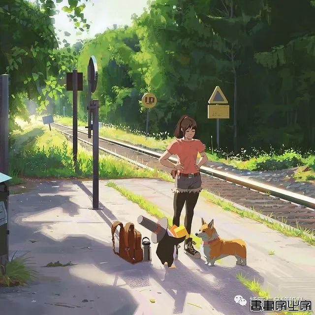插画丨色彩超舒服的速涂作品，笔触干净光感十足，带着浓浓的夏日气息-38.jpg