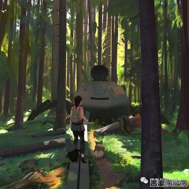 插画丨色彩超舒服的速涂作品，笔触干净光感十足，带着浓浓的夏日气息-55.jpg