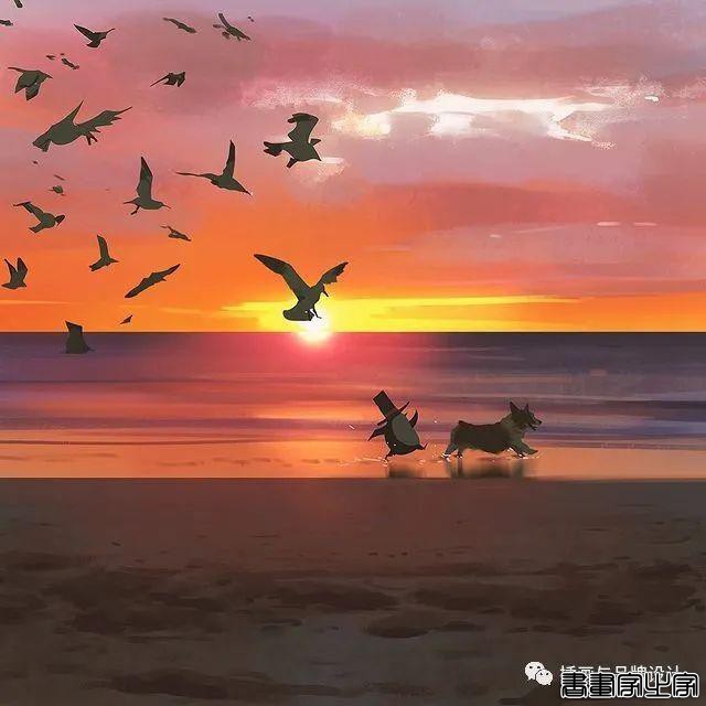 插画丨色彩超舒服的速涂作品，笔触干净光感十足，带着浓浓的夏日气息-59.jpg