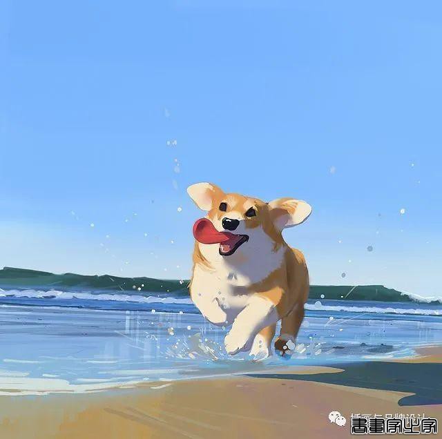 插画丨色彩超舒服的速涂作品，笔触干净光感十足，带着浓浓的夏日气息-74.jpg