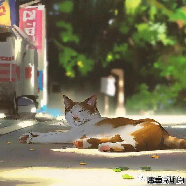 插画丨色彩超舒服的速涂作品，笔触干净光感十足，带着浓浓的夏日气息-77.jpg