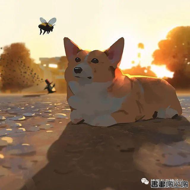 插画丨色彩超舒服的速涂作品，笔触干净光感十足，带着浓浓的夏日气息-82.jpg